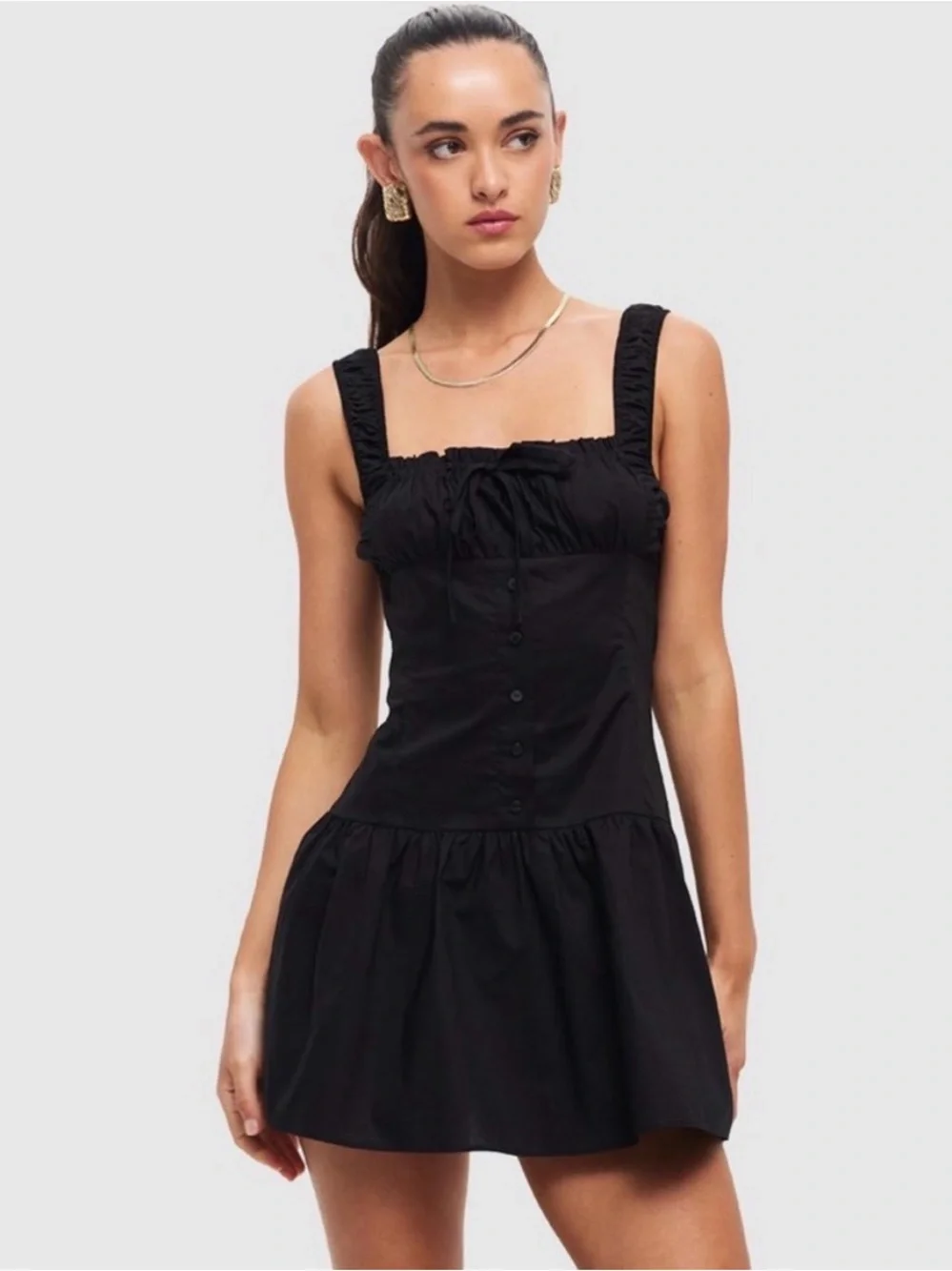 Lioness Heart Shaped Mini Dress | onyx A5 - Picture 1 of 7